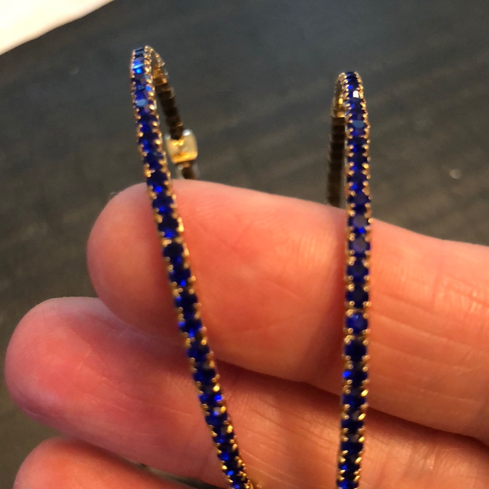 Blue stone hoops